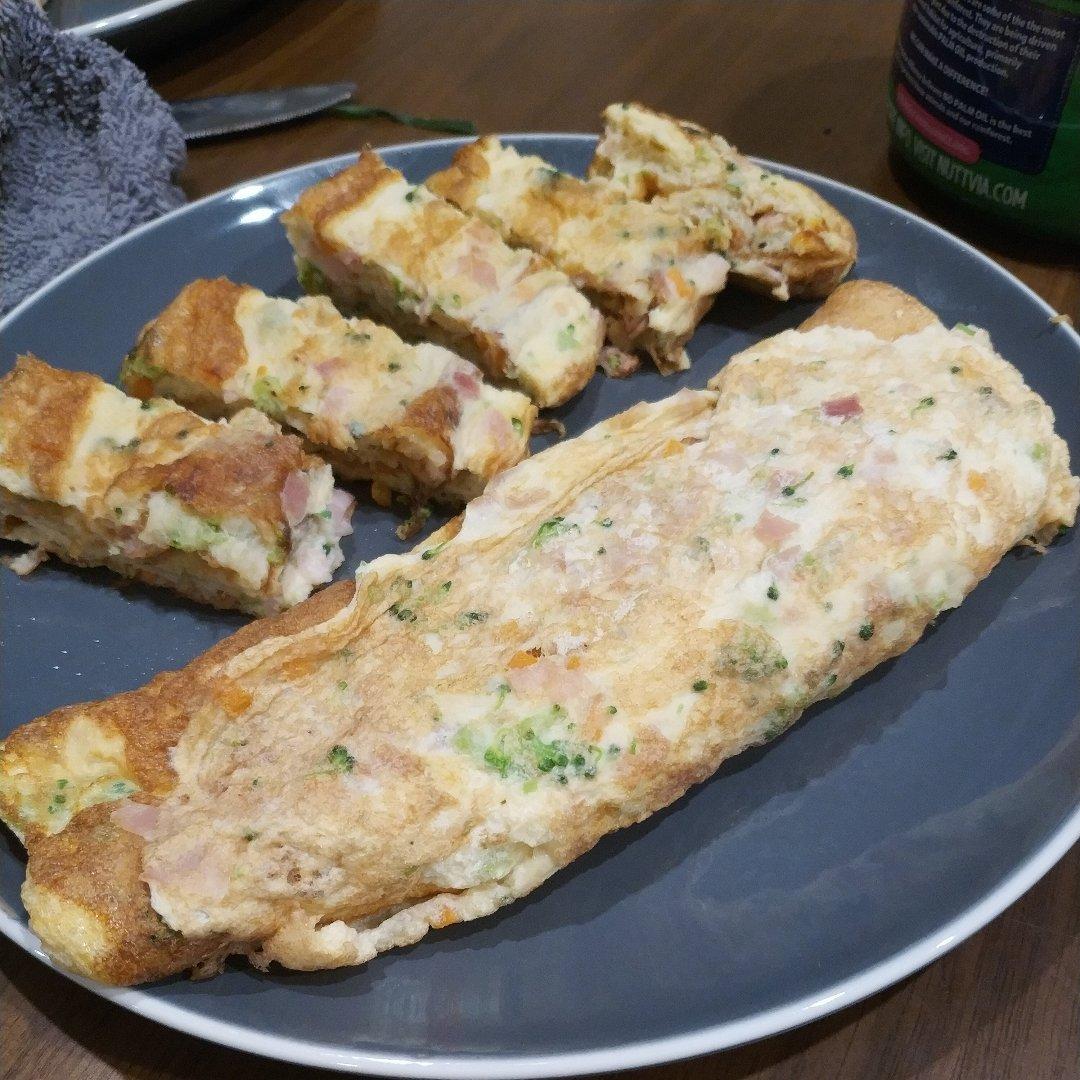 自有悠然做的chef三星营养午餐厚烧蛋卷