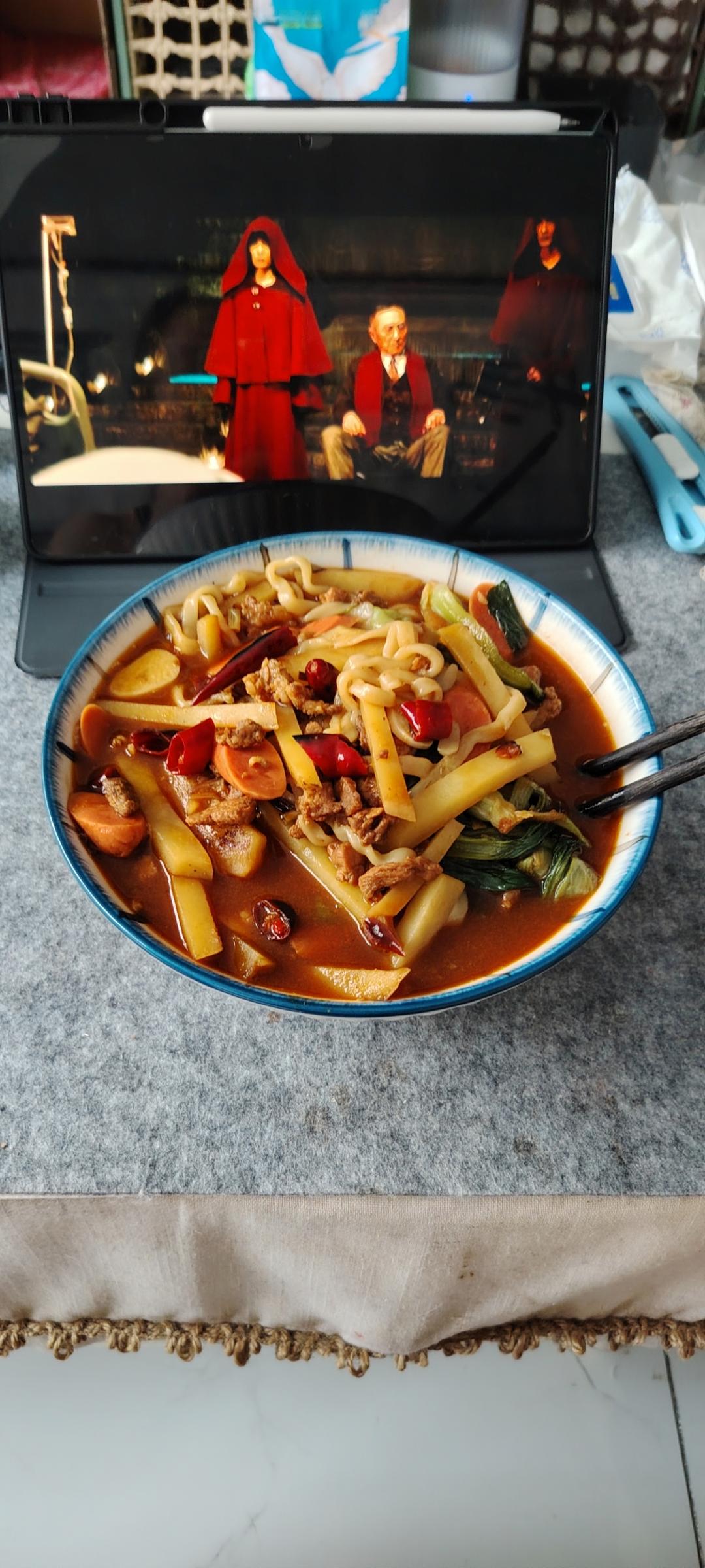 肉丝炝锅面