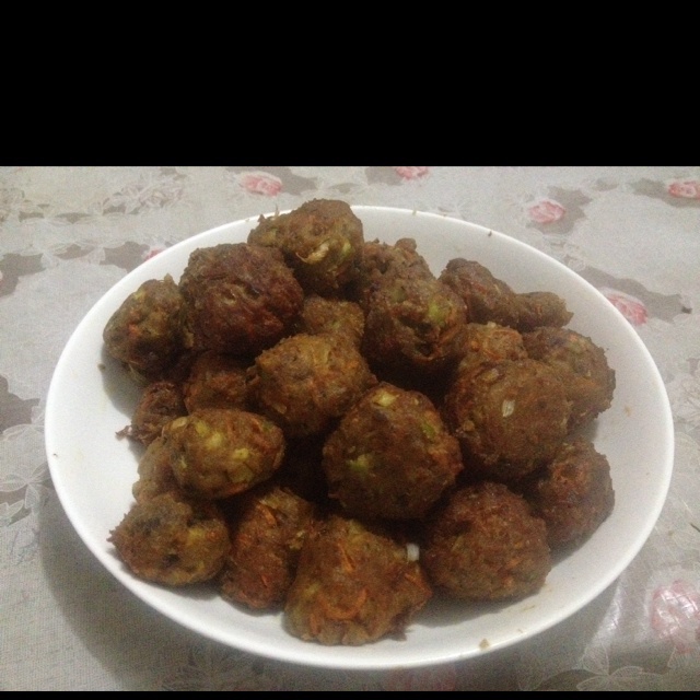 油炸胡萝卜小肉丸
