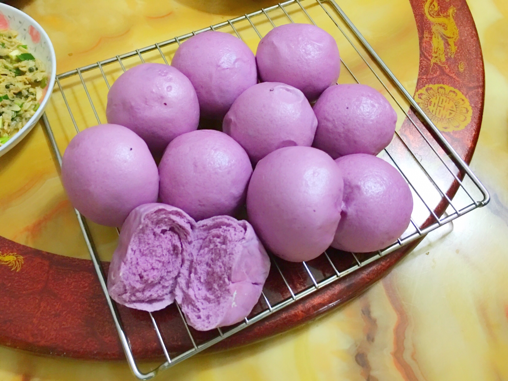 高颜值紫薯馒头