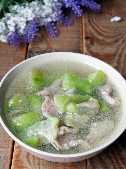 丝瓜肉片汤