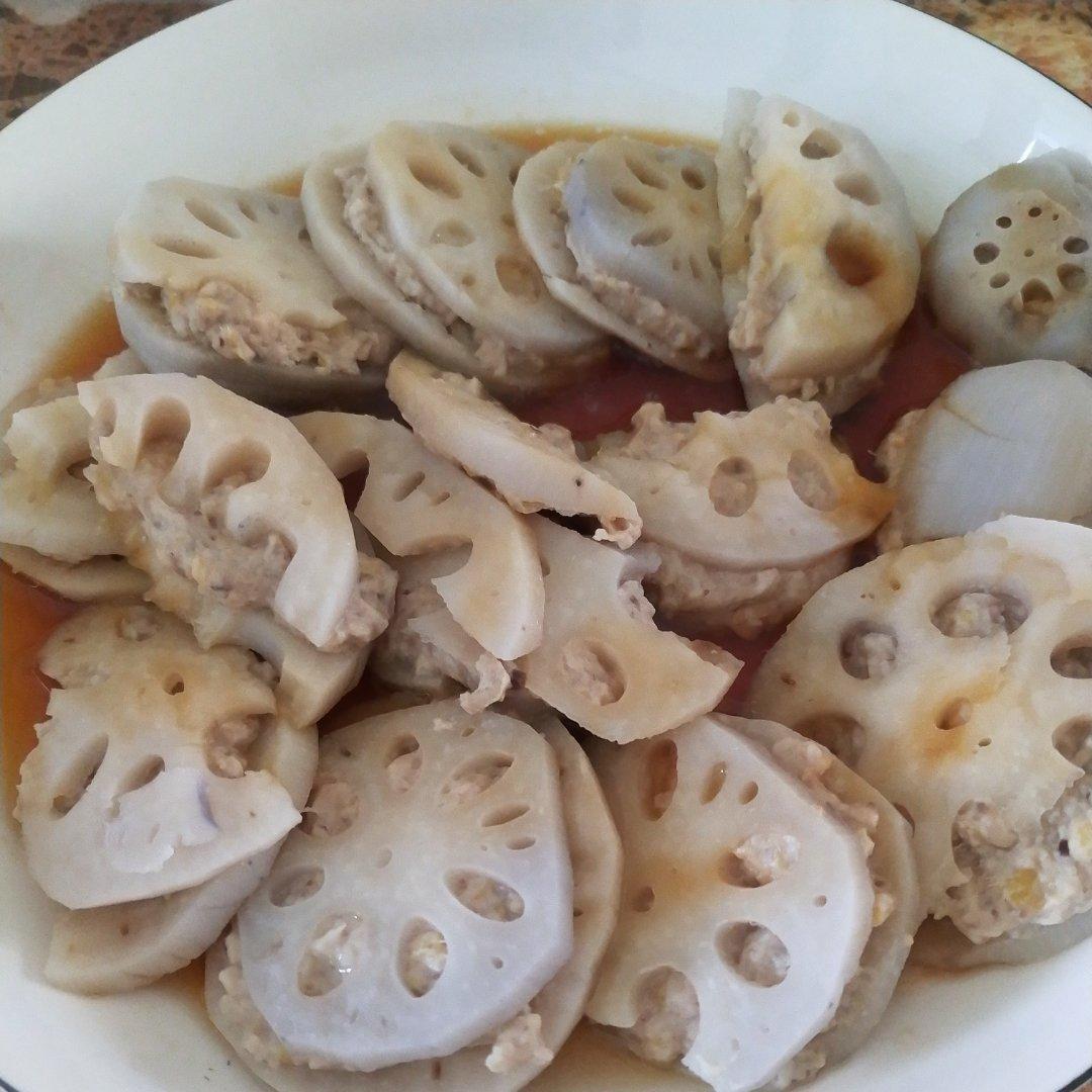 蒸藕夹肉