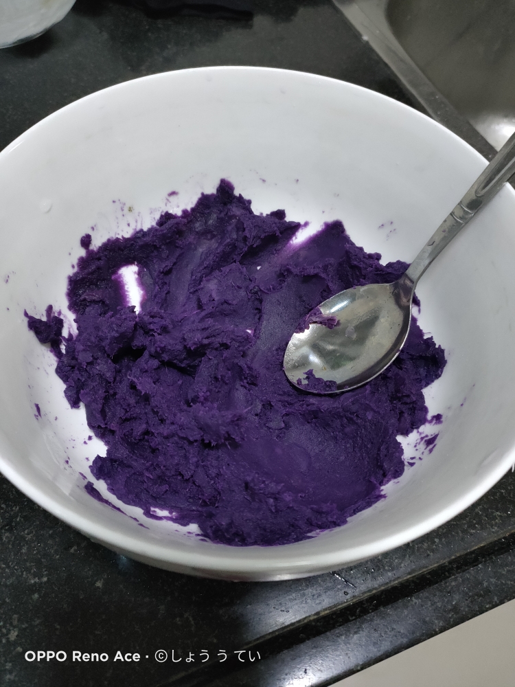 仙女菜谱之软糯紫薯雪媚娘的做法 步骤10