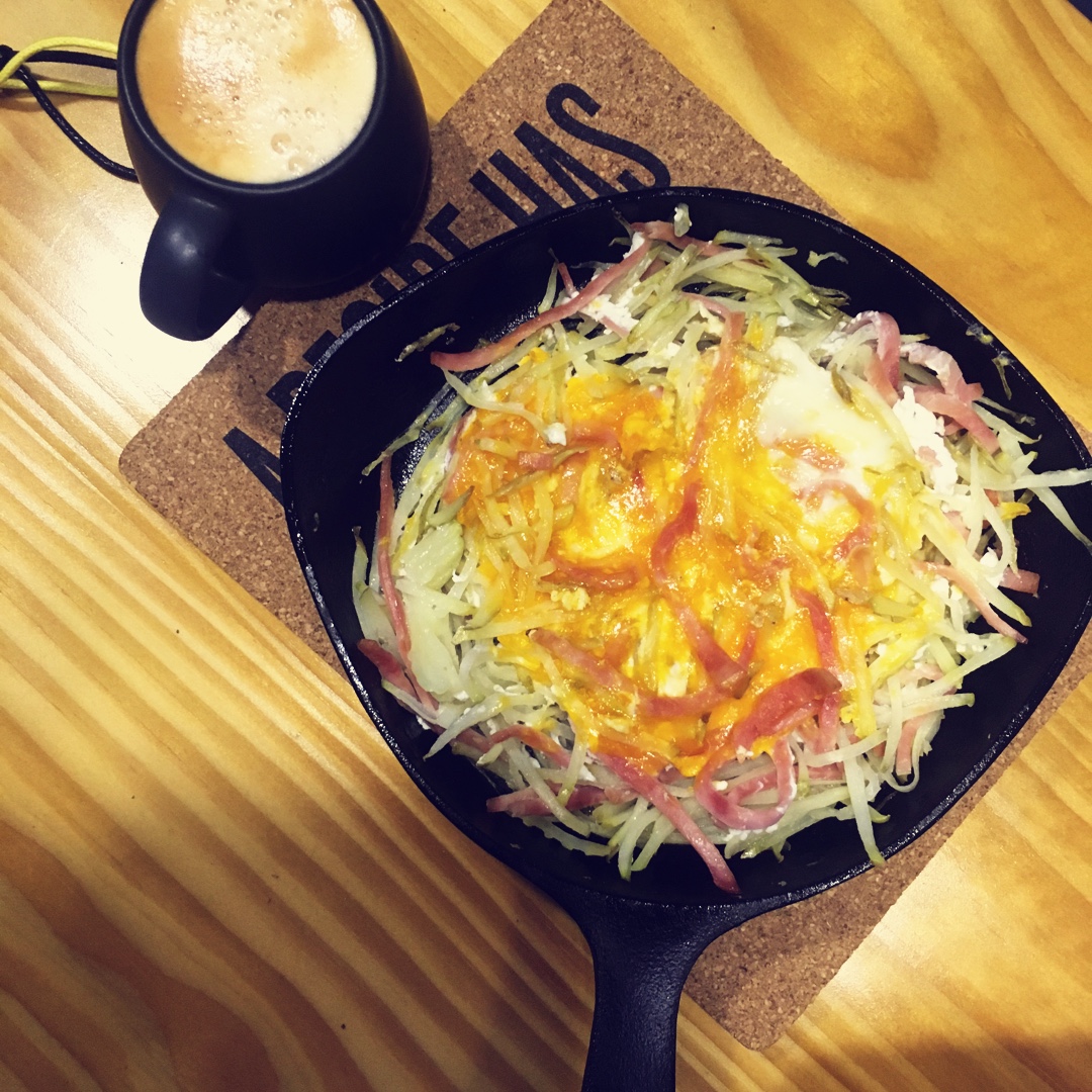 快手早餐—马铃薯火腿蛋