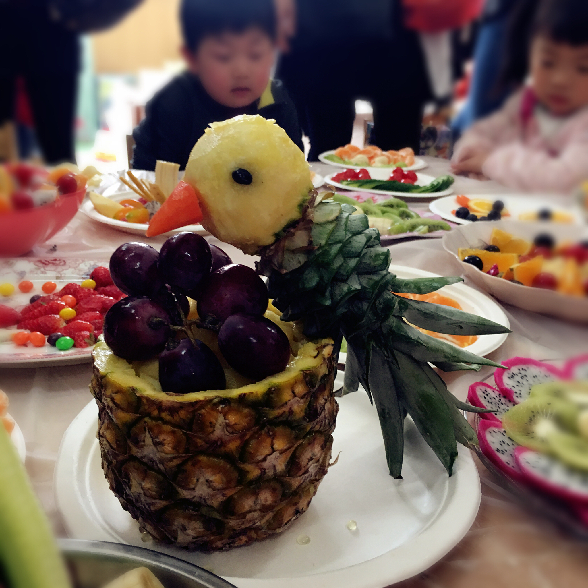 鹦鹉水果盘 （动物水果盘）