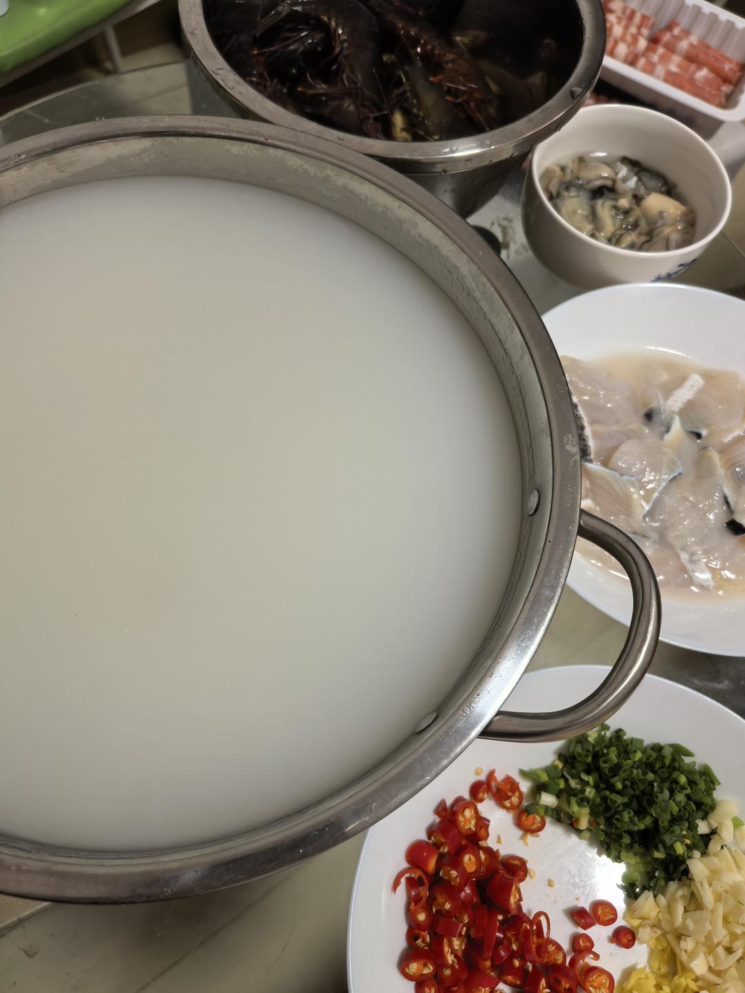 老广东冬日挚爱🔥粥底火锅（毋米粥火锅，浓稠无米粒）❗更新超快捷做法