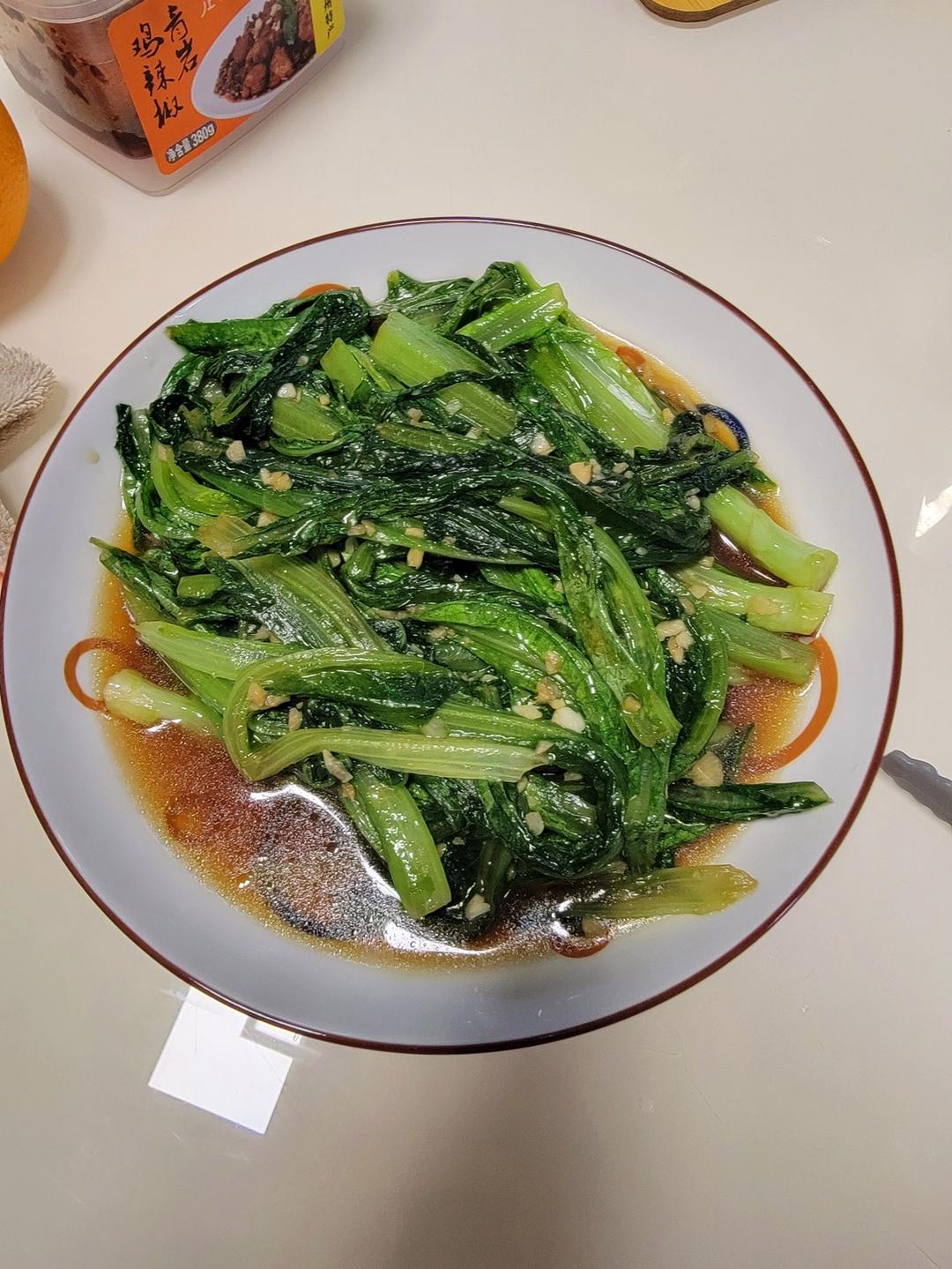 蒜蓉耗油清炒油麦菜，减脂快手菜，宝宝超爱，傻瓜步骤，屡试不爽，好吃且下饭，鲜香爽口！！