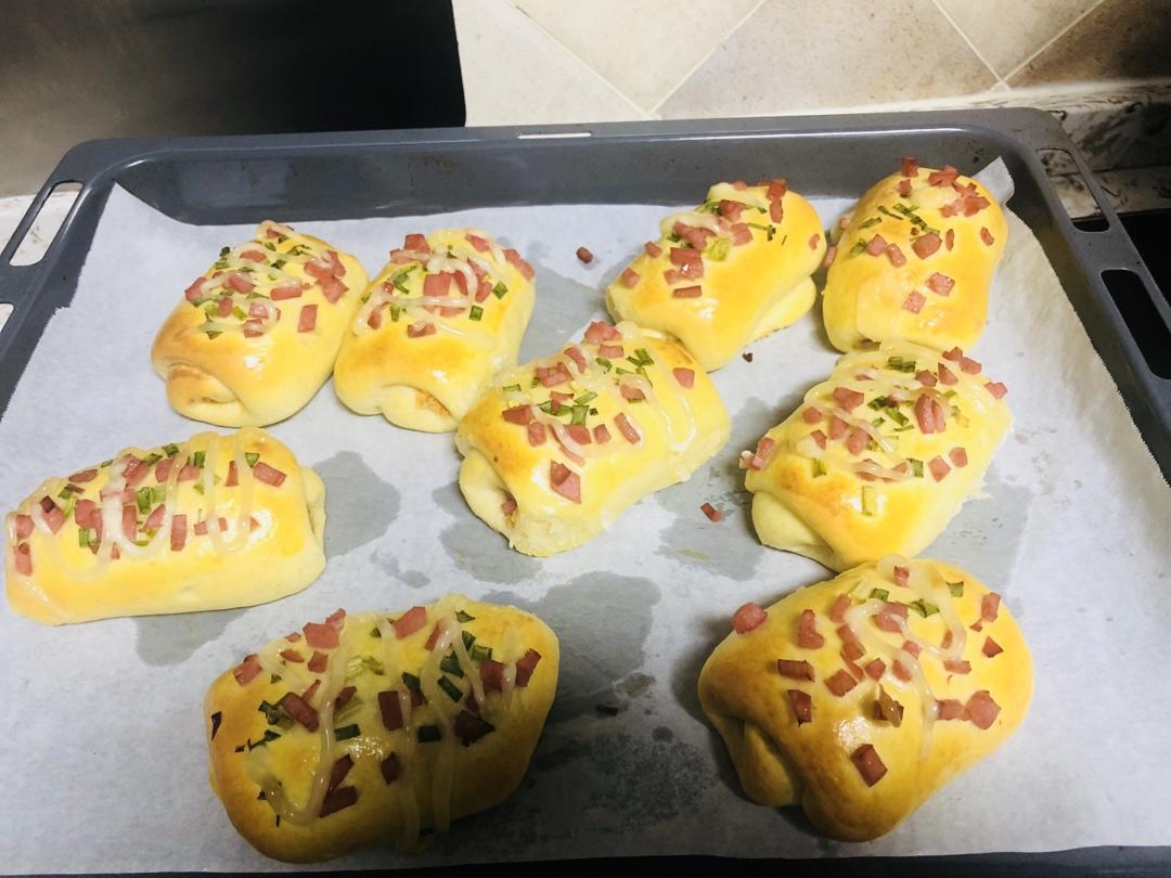 香葱火腿肉松面包