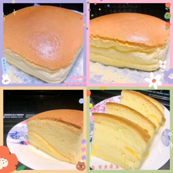 原味戚风 不塌腰 不回缩蛋糕