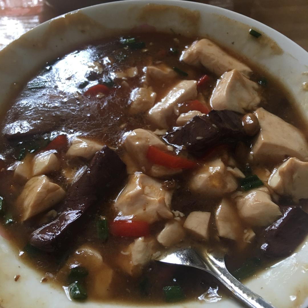 猪血烧豆腐