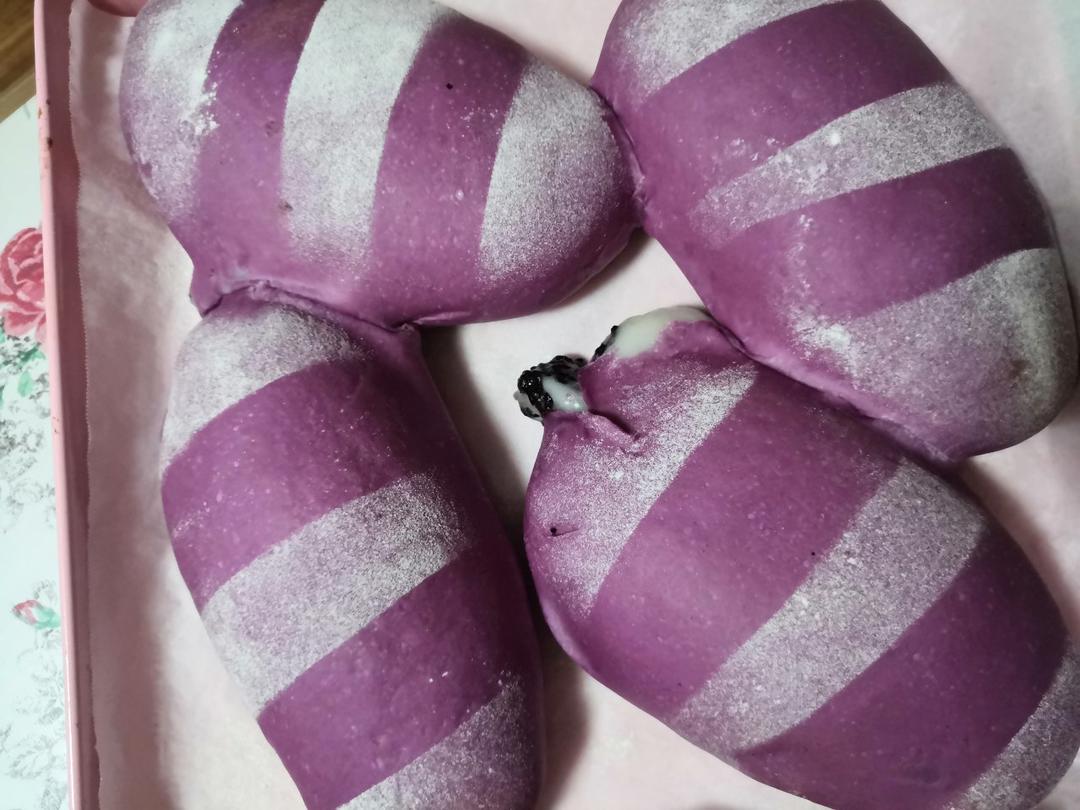 可可麻薯紫米软欧