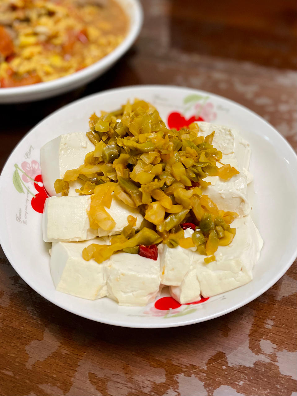 榨菜蒸玉子豆腐