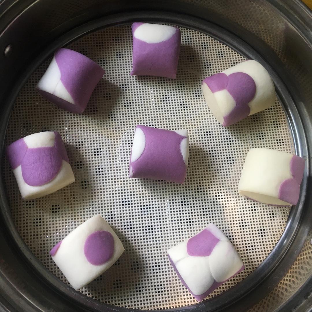 馒头｜紫色浪漫系的💜marimekko印花刀切馒头