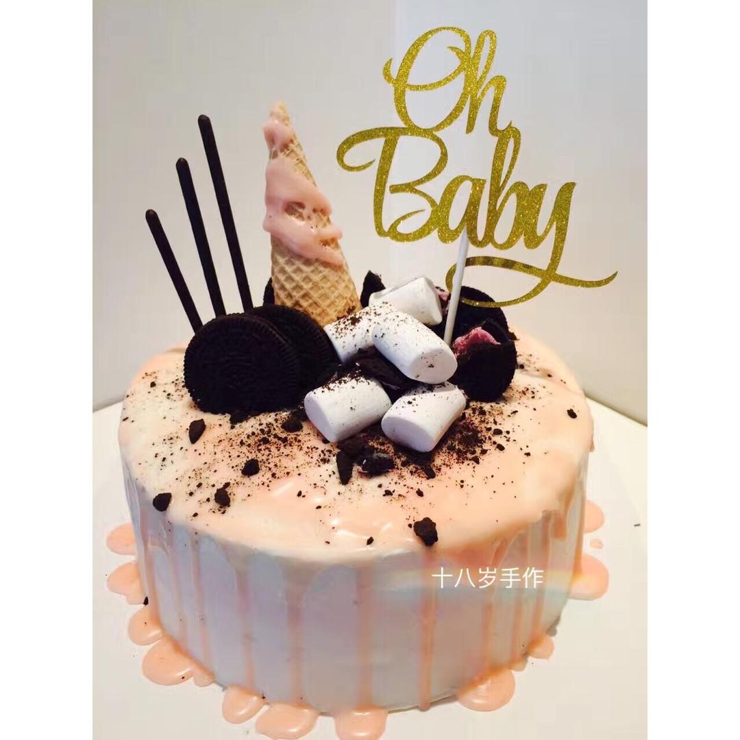 灵灵十八岁做的白巧克力甘纳许淋面更新详解