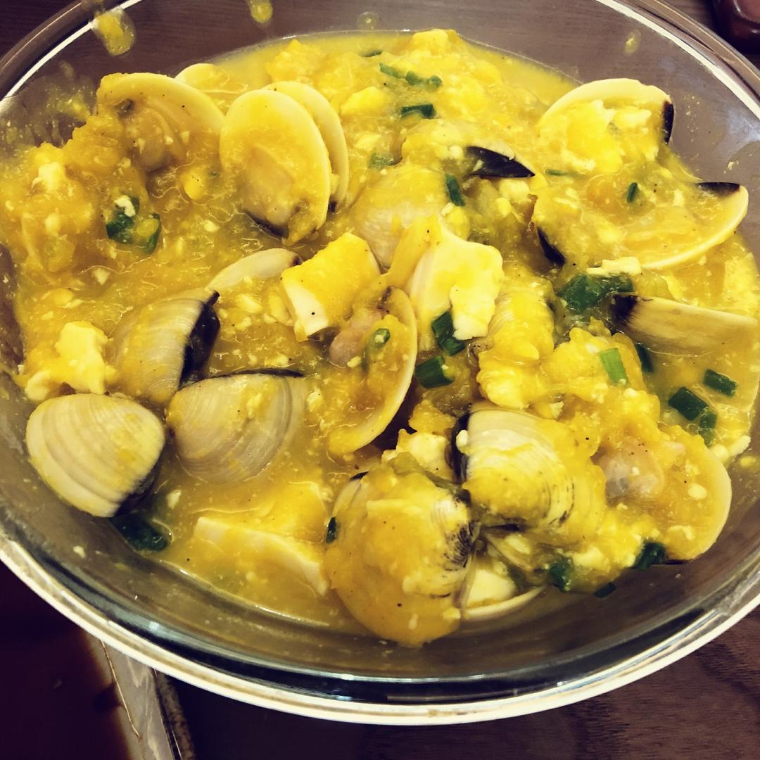 海鲜豆腐南瓜炖