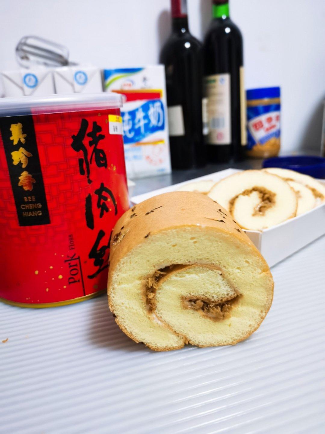 超级软嫩香葱肉松卷