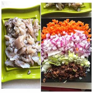 鱿鱼米肠的做法 步骤2