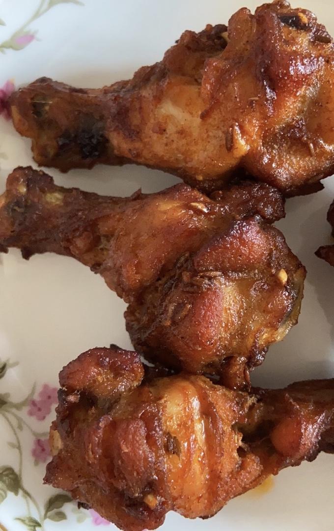 鲜嫩多汁！比烧烤摊好吃的孜然烤鸡腿