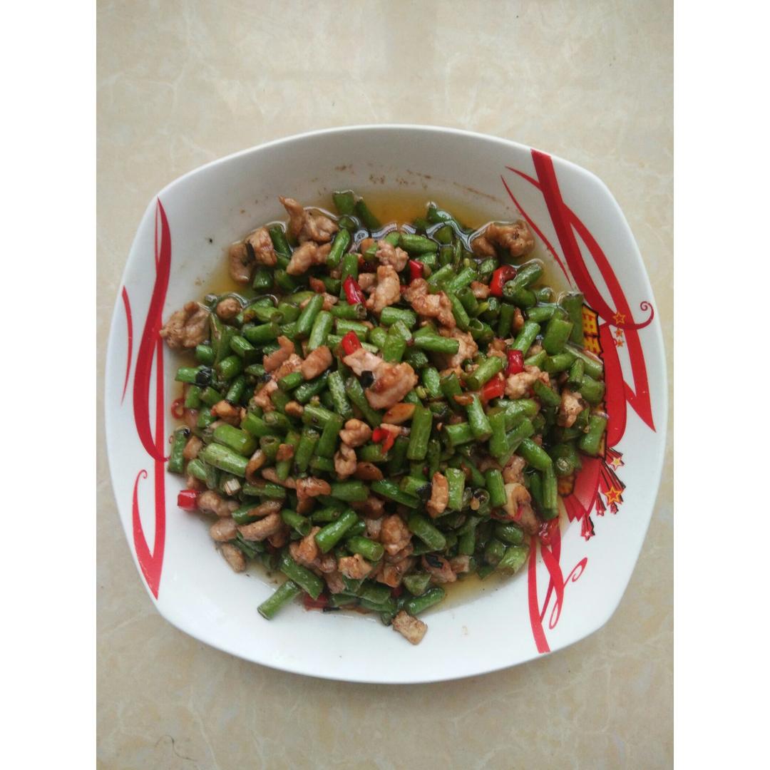 肉沫豆角下饭菜