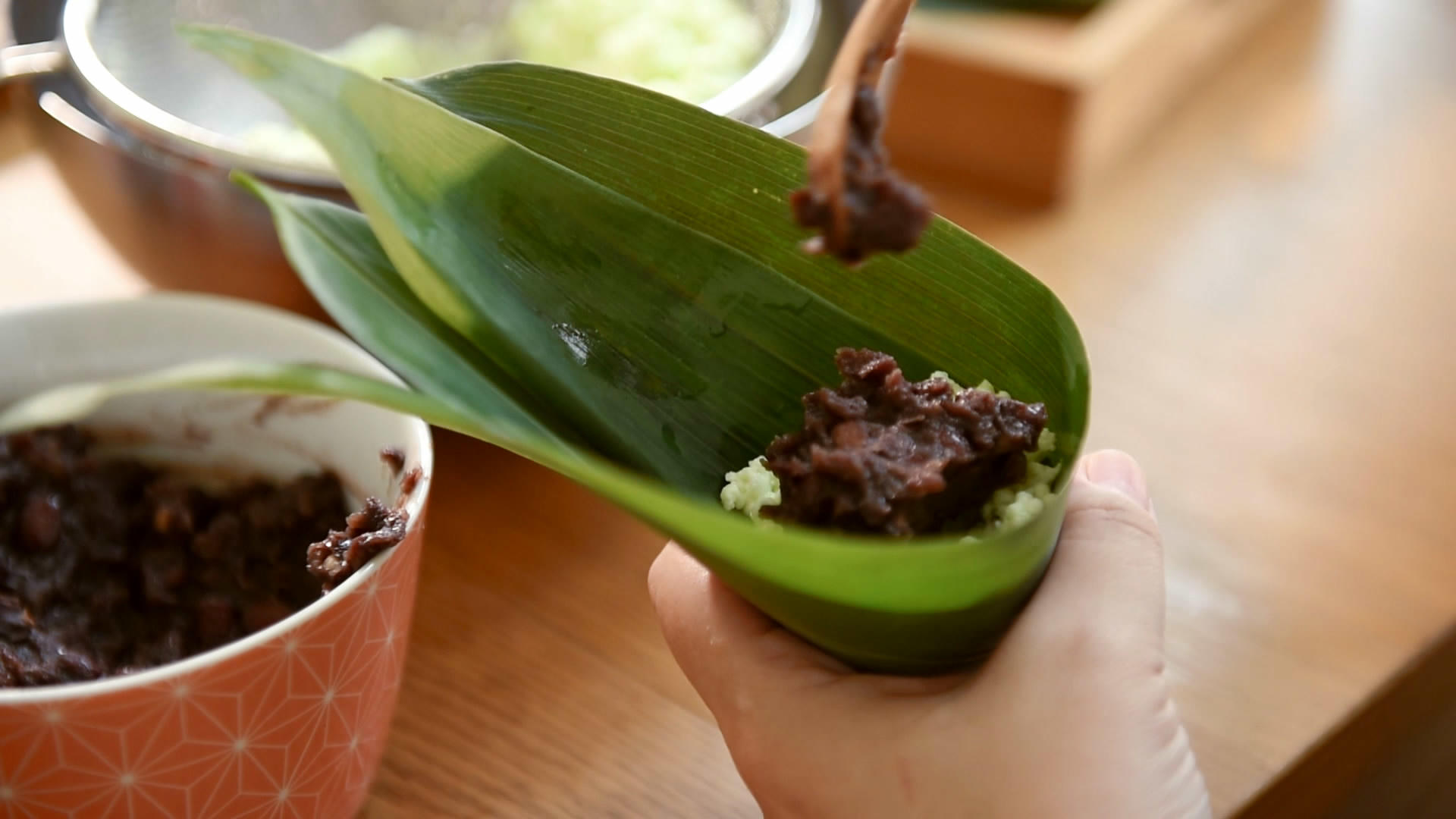绿油油泰式西米粽子（红豆/香芋馅）（内含料理视频）的做法 步骤12