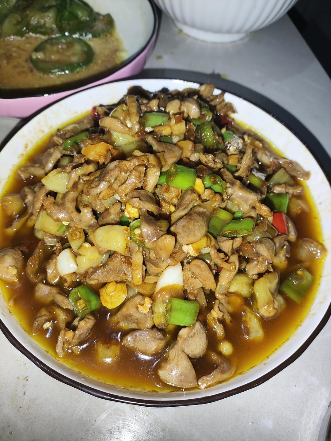 爆炒鸡胗