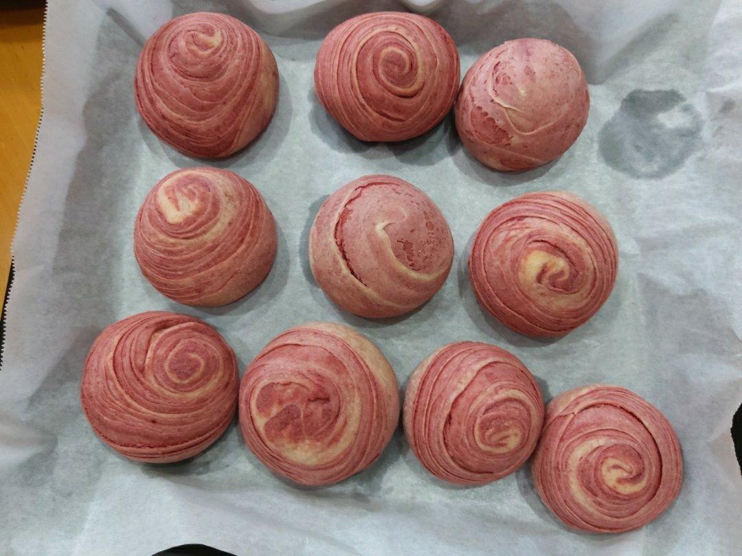 蛋黄酥~紫薯、抹茶、原味~花好月圆，中秋快乐~内附一次做六色蛋黄酥方法~