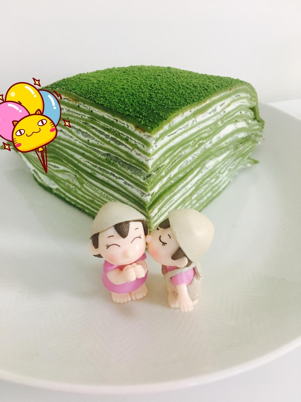 美味的煎蛋糕—抹茶千层蛋糕