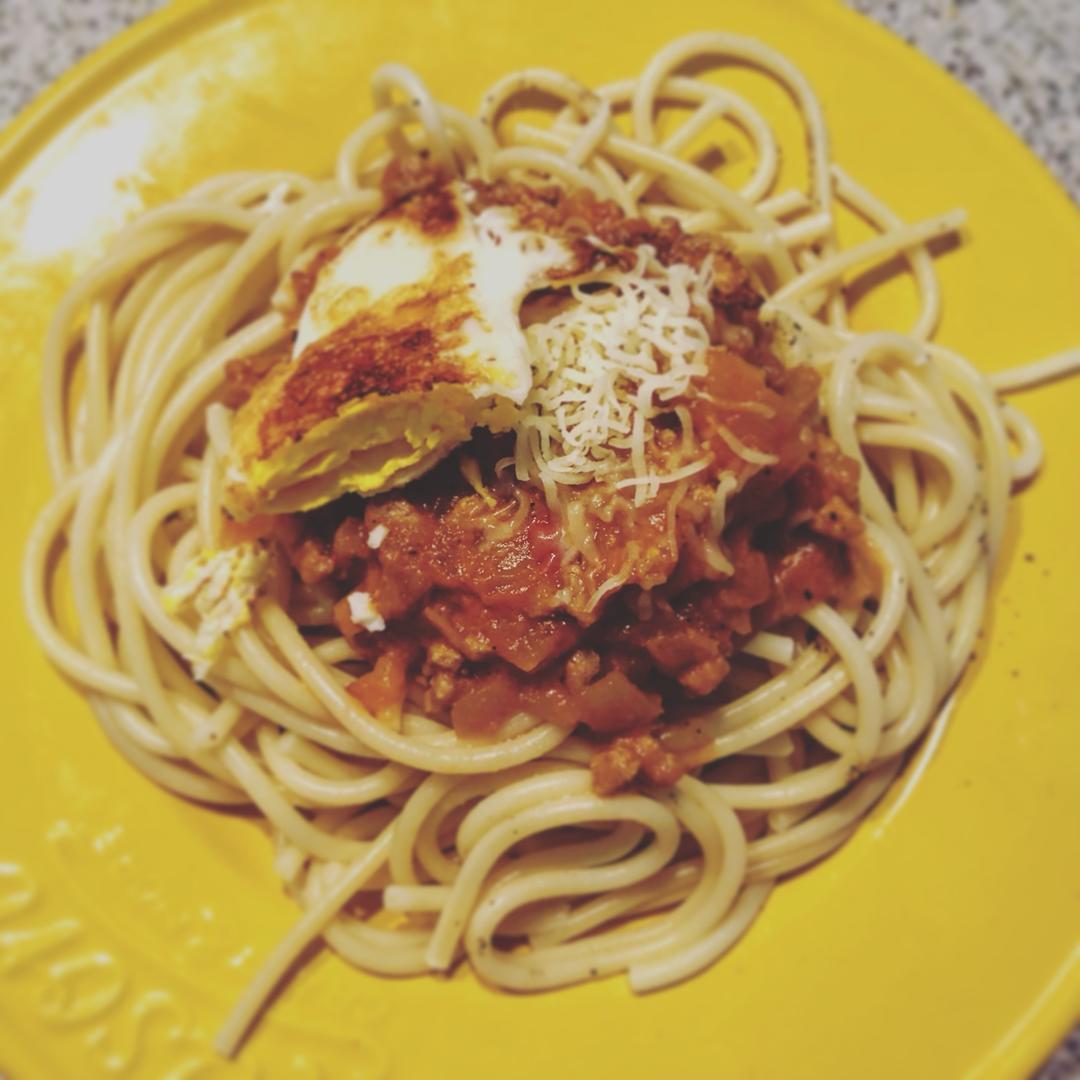 （完胜必胜客的）番茄肉酱意大利面～