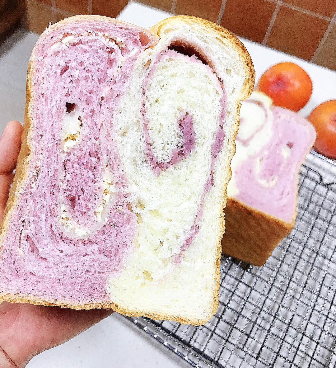 芋泥桂花乳酪｜双色双拼吐司❗️快乐加倍