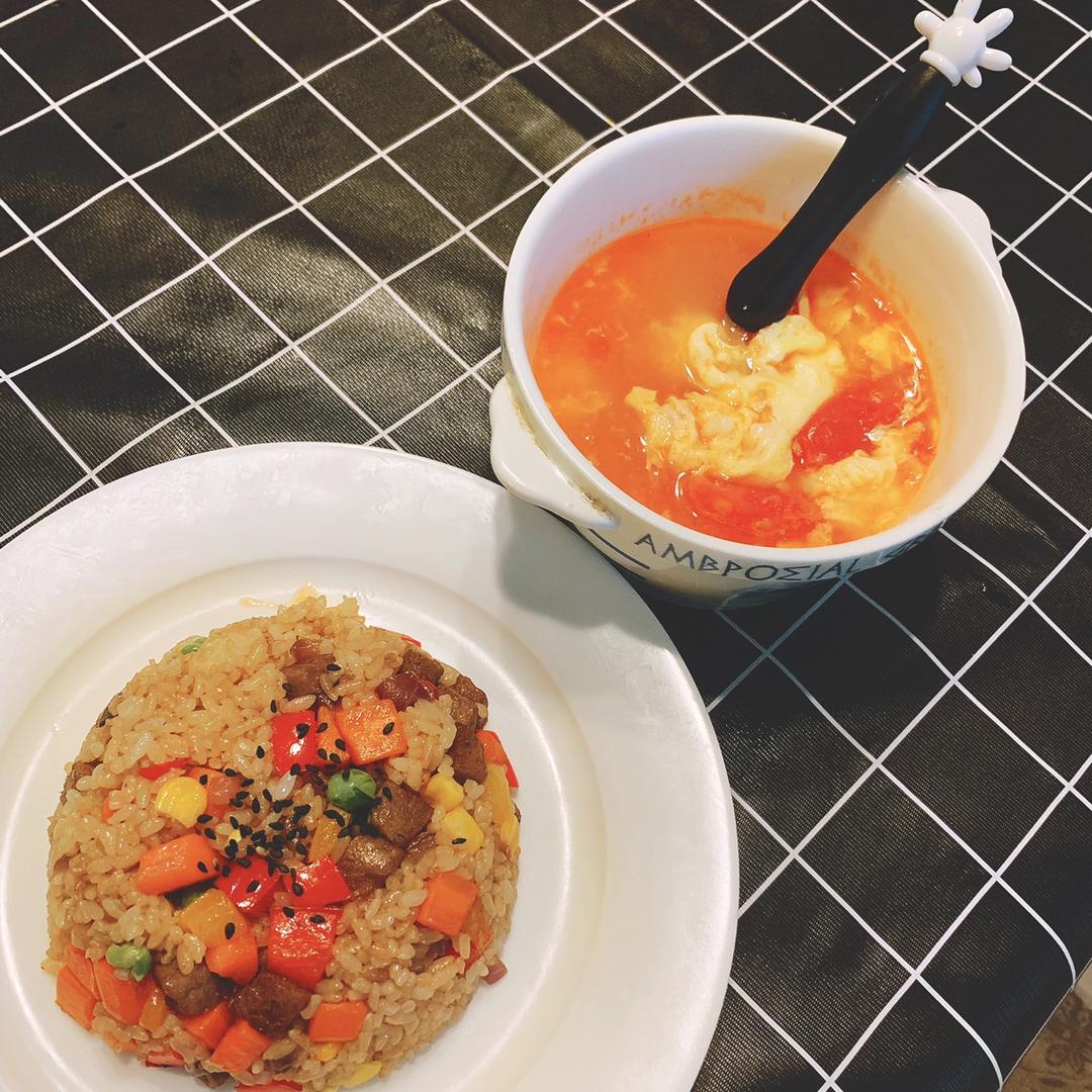 牛肉炒米饭