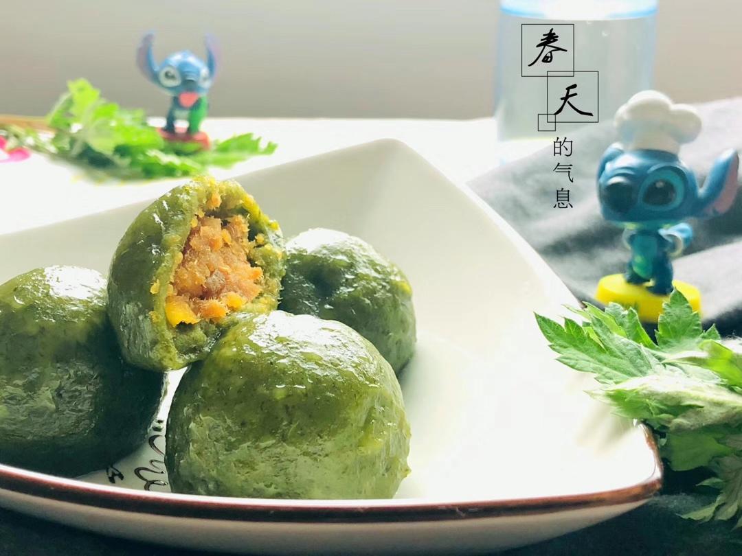 《Tinrry+》咸蛋黄肉松青团+红豆沙青团
