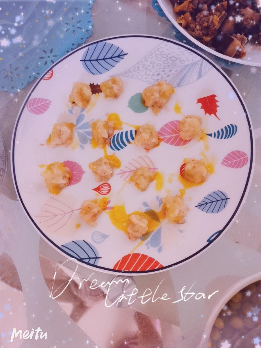 宝宝辅食 - 可爱的虾菜泥丸子