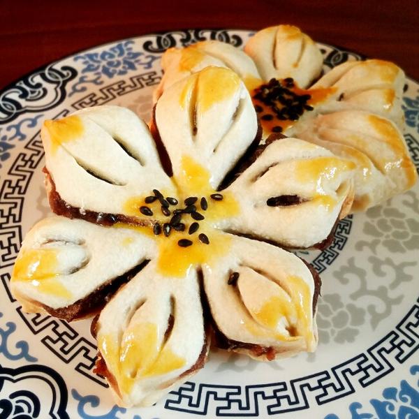 葵花豆沙酥——烤箱里绽放的花朵