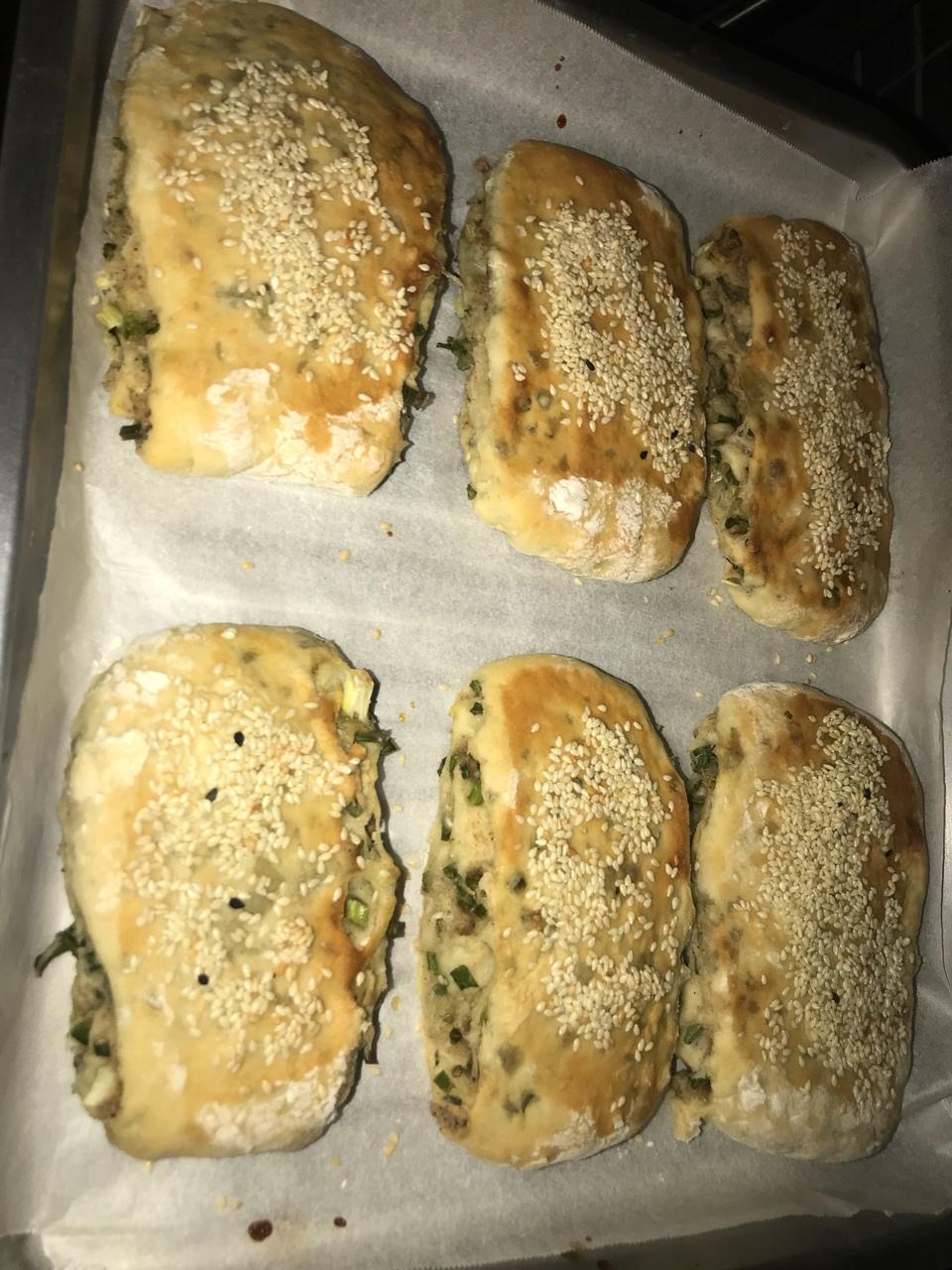 家常葱油烤饼