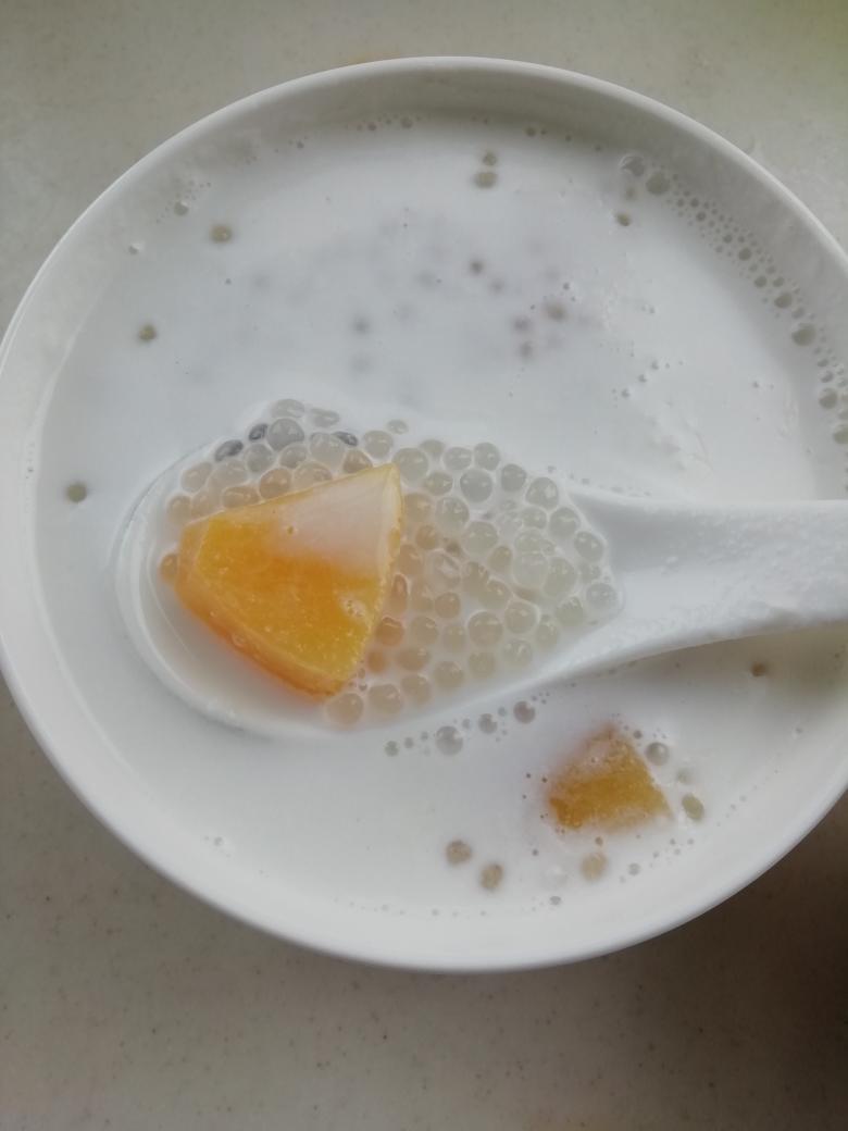 西米椰汁黄桃露