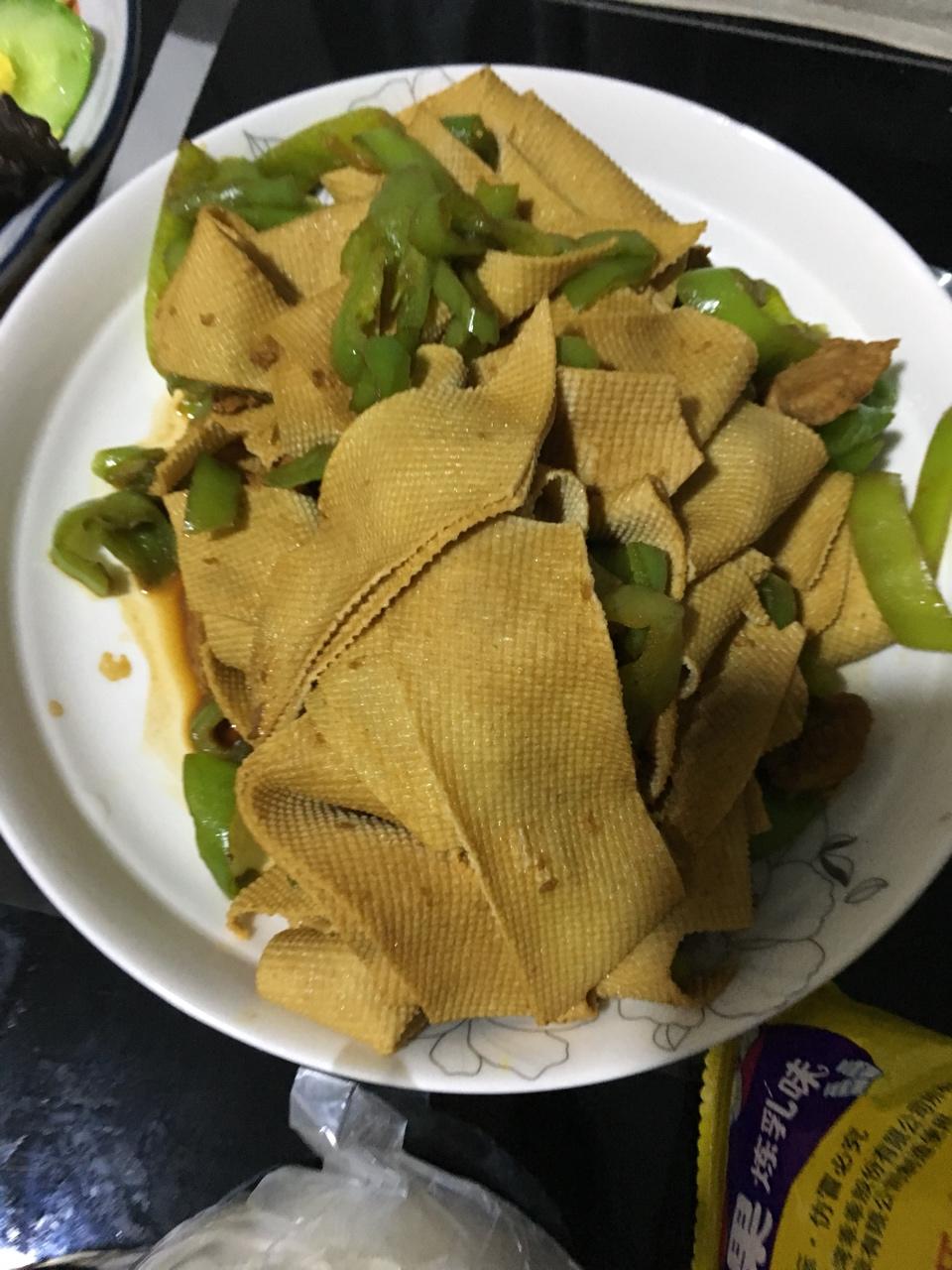尖椒炒豆皮
