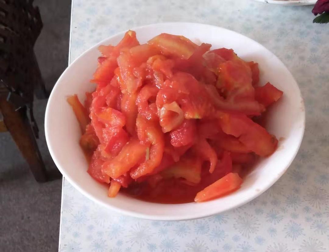 快炒西红柿（无油素食）的做法