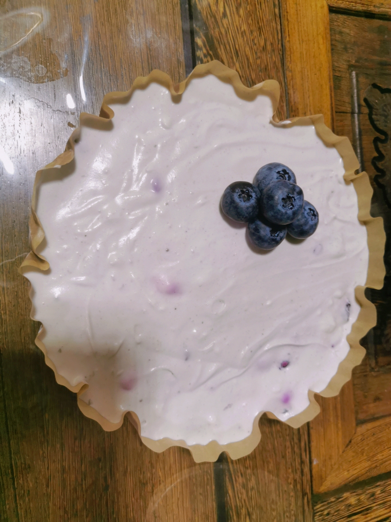 蓝莓慕斯蛋糕（奶油版，附蓝莓酱做法）
