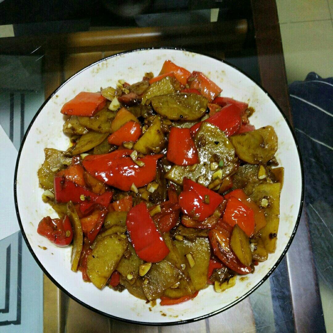 肉炒青椒土豆片