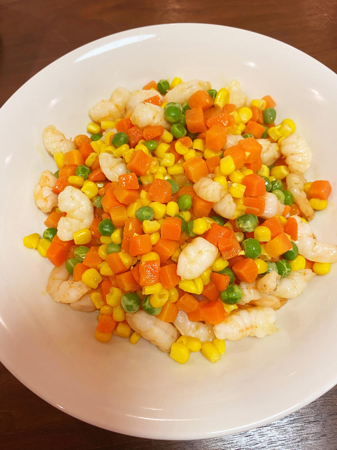 宝宝食谱---清新玉米粒炒虾仁