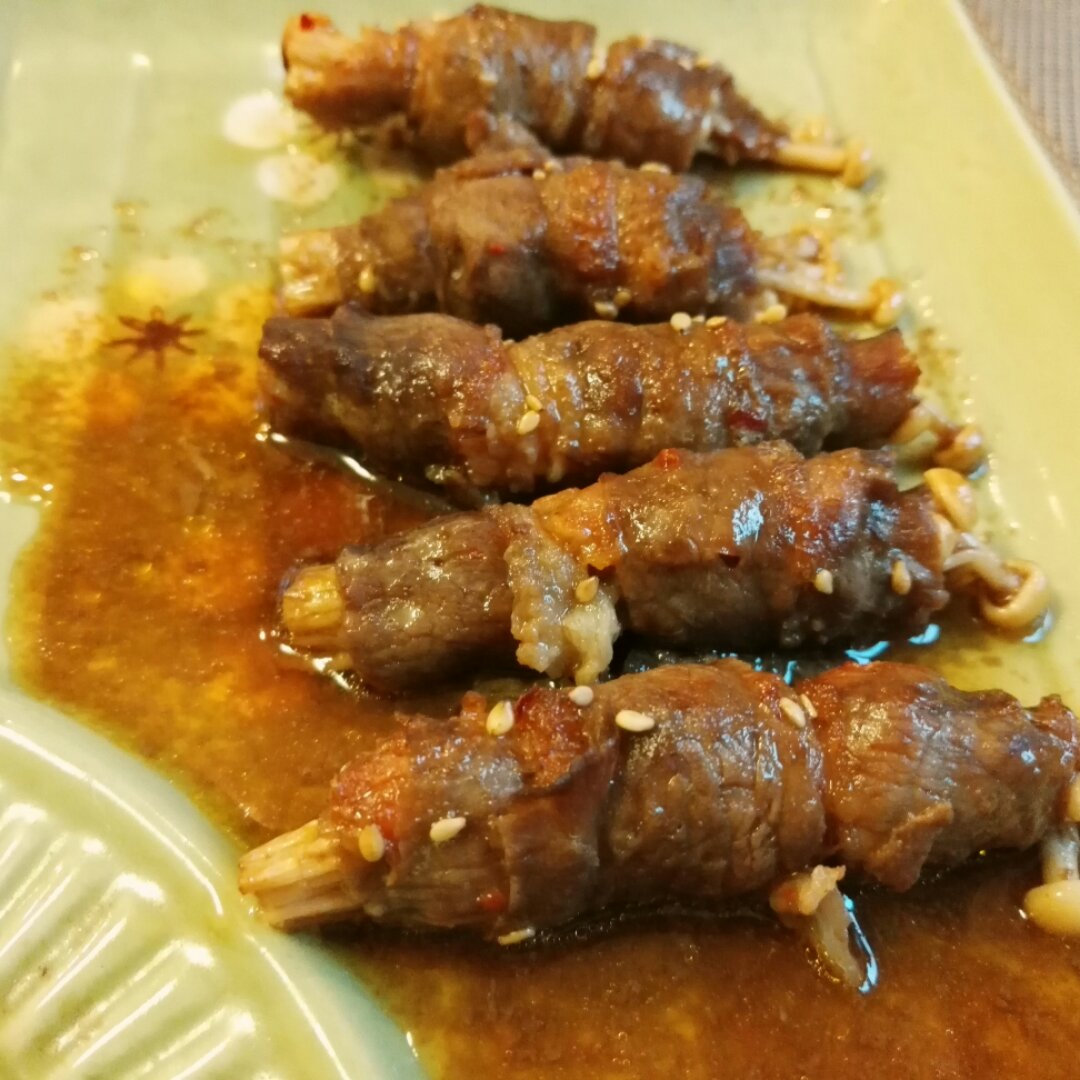 泡菜金针肥牛卷