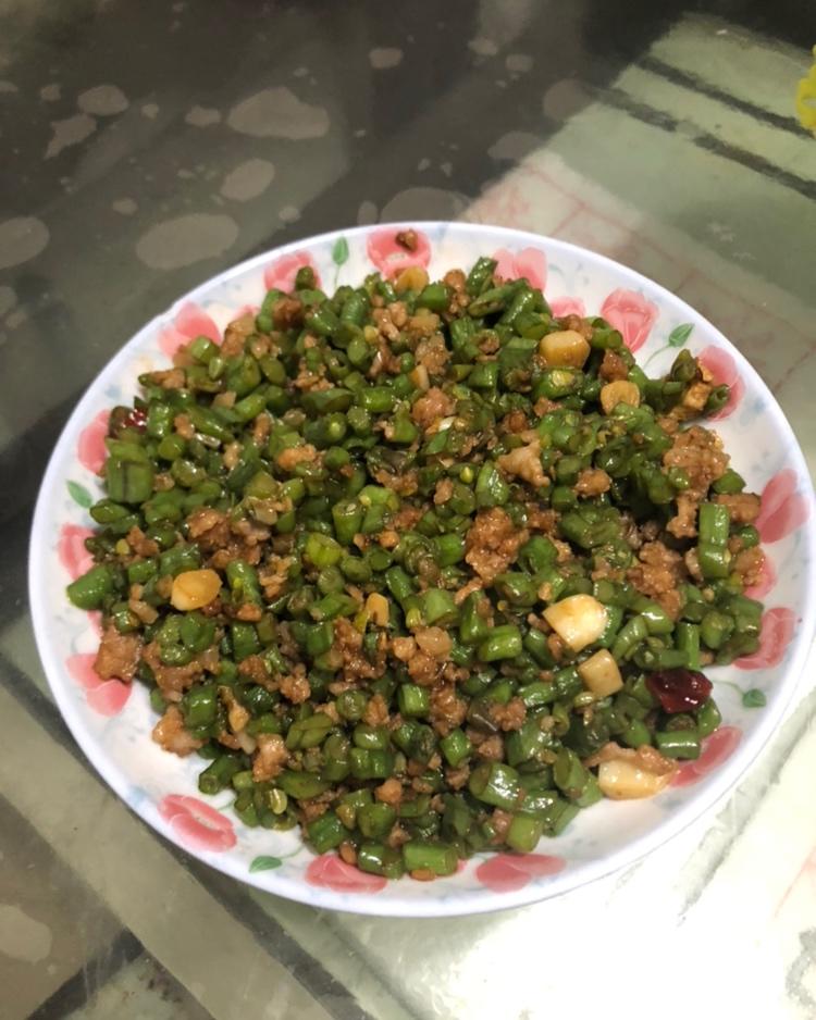 肉沫豆角下饭菜