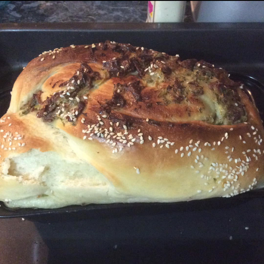 香葱肉松手撕吐司