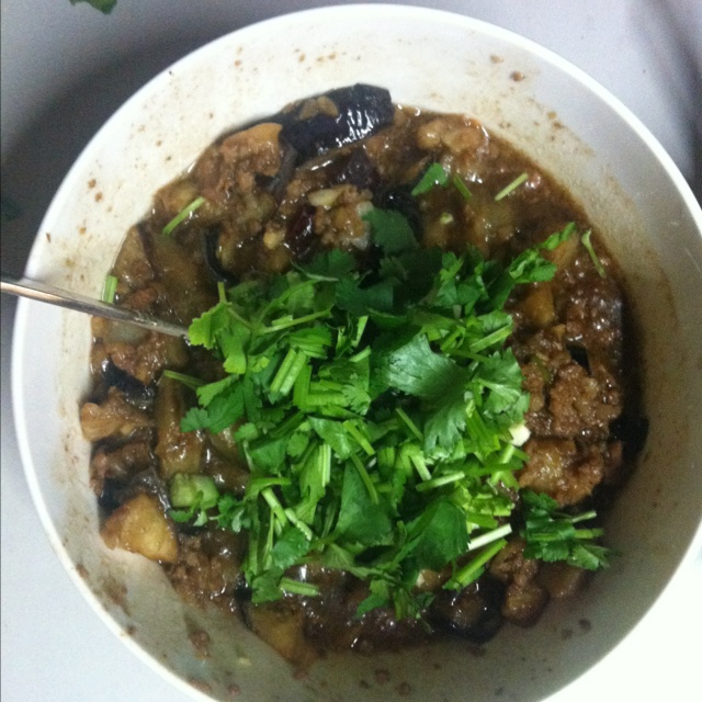 酱香肉末烧茄子