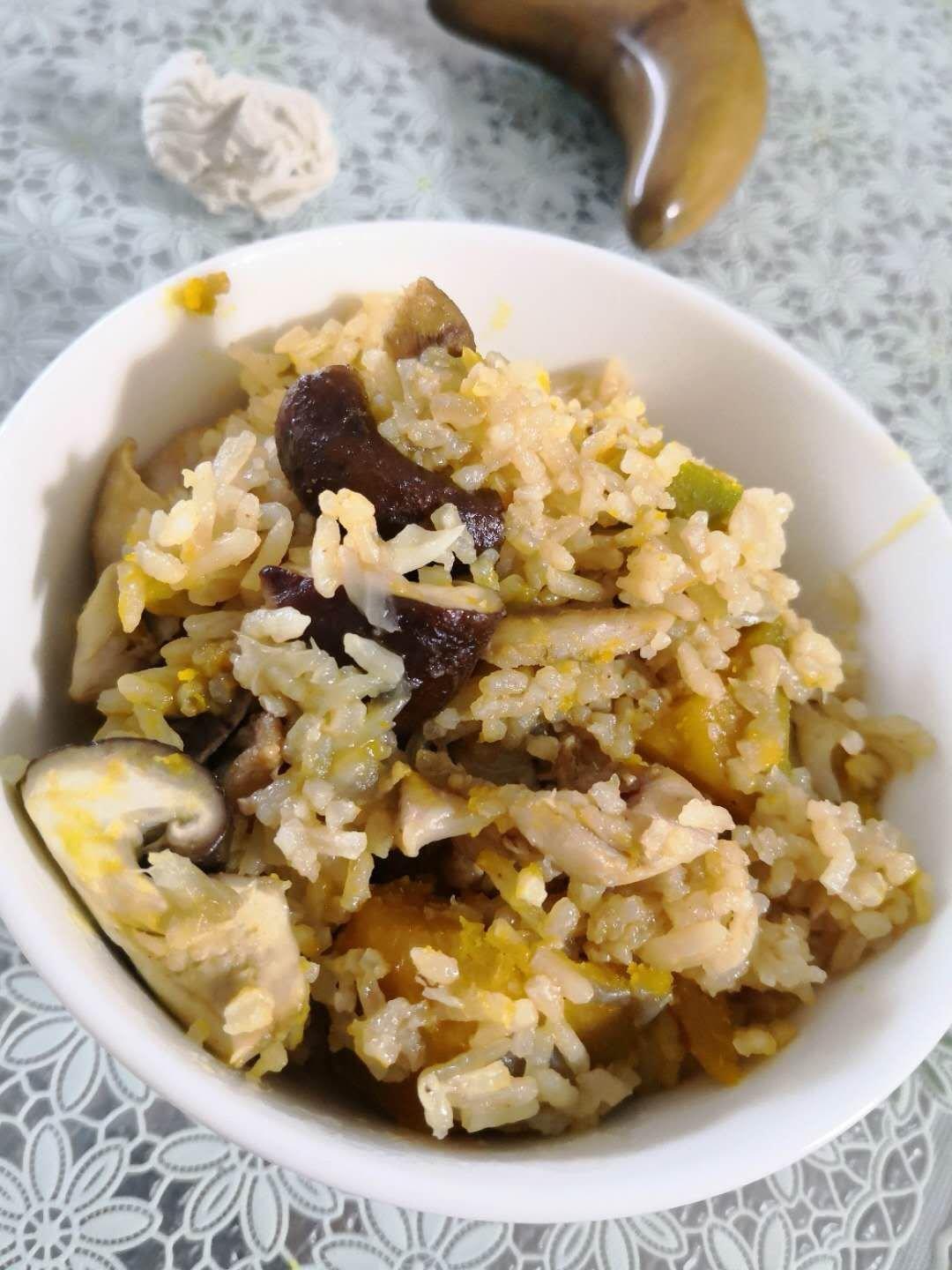南瓜鸡肉饭