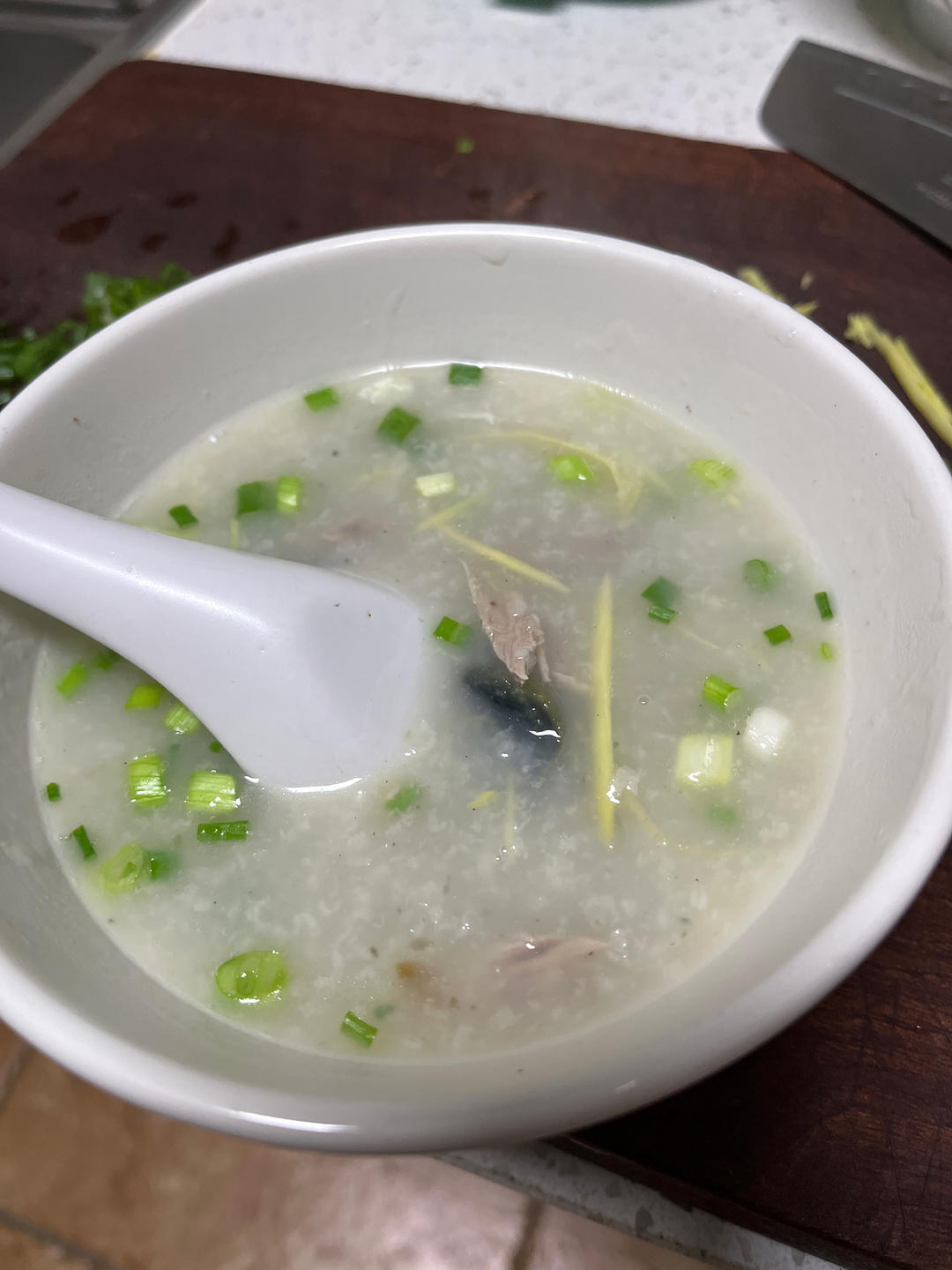 老火皮蛋瘦肉粥，老味道，家常做法