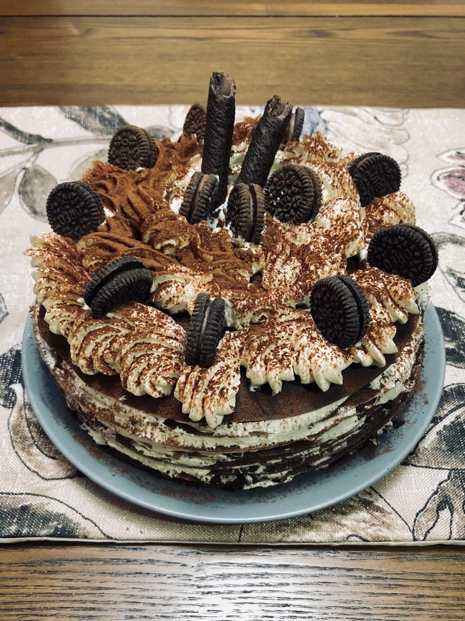 奥利奥双色千层蛋糕