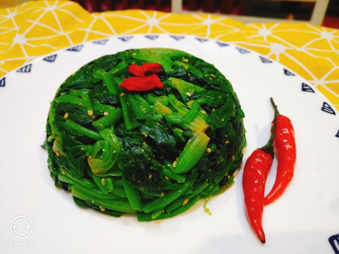 减脂餐-芝麻菠菜塔的做法