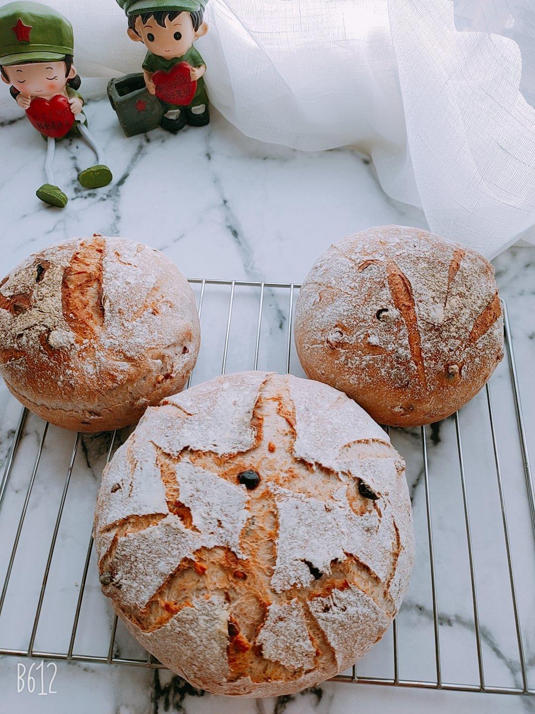 无糖低油/无油全麦欧包：简单易做