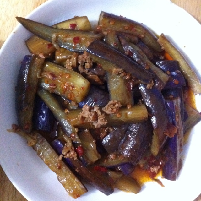红烧肉沫茄子